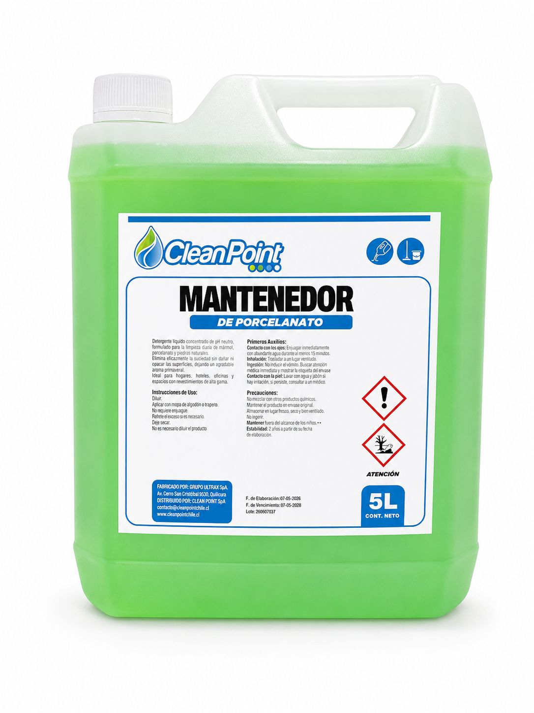 LIMPIADOR DE PORCELANATO Y MÁRMOL ENV 5L