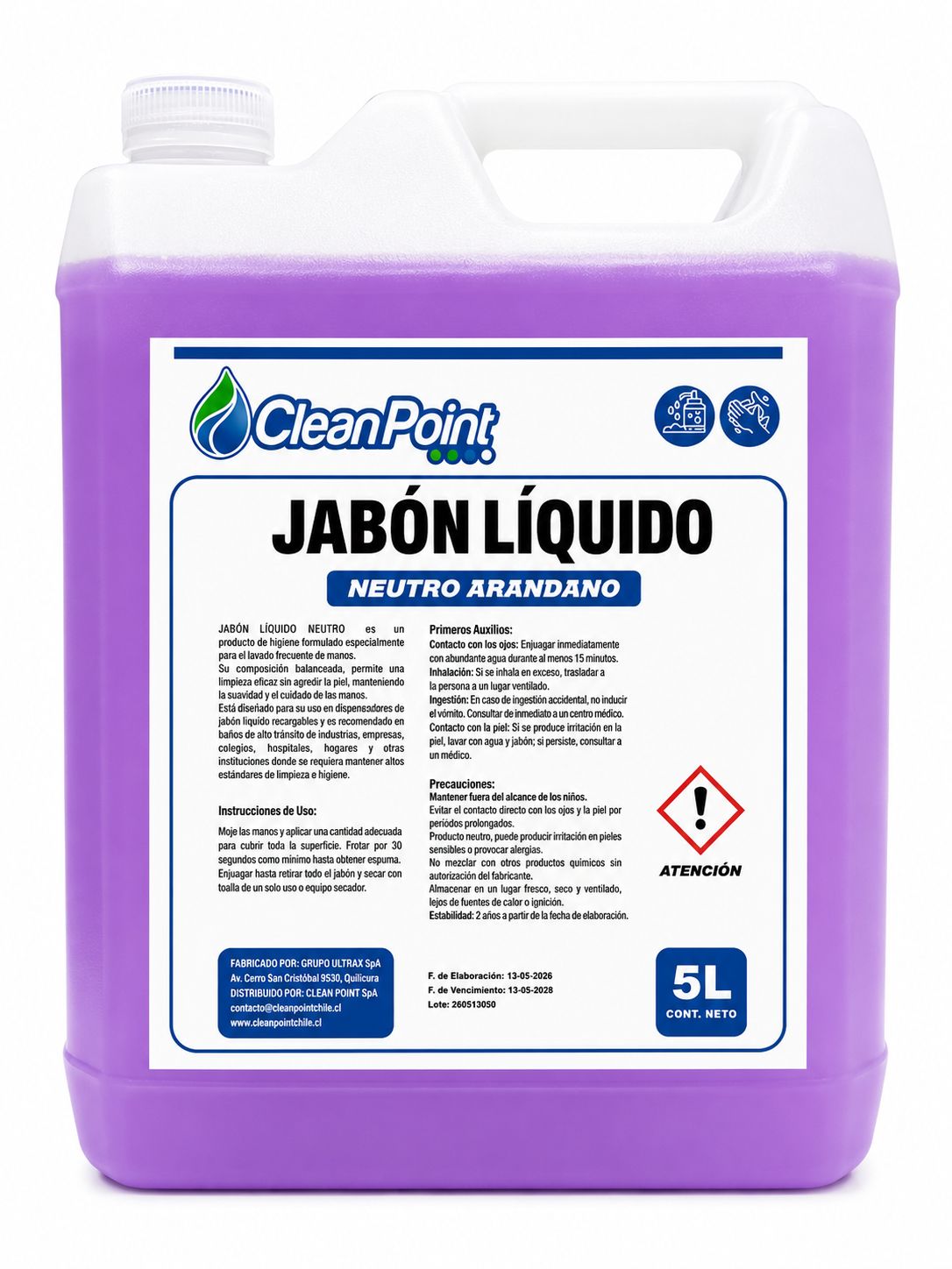 JABON LIQUIDO NEUTRO ARANDANO ENV 5L