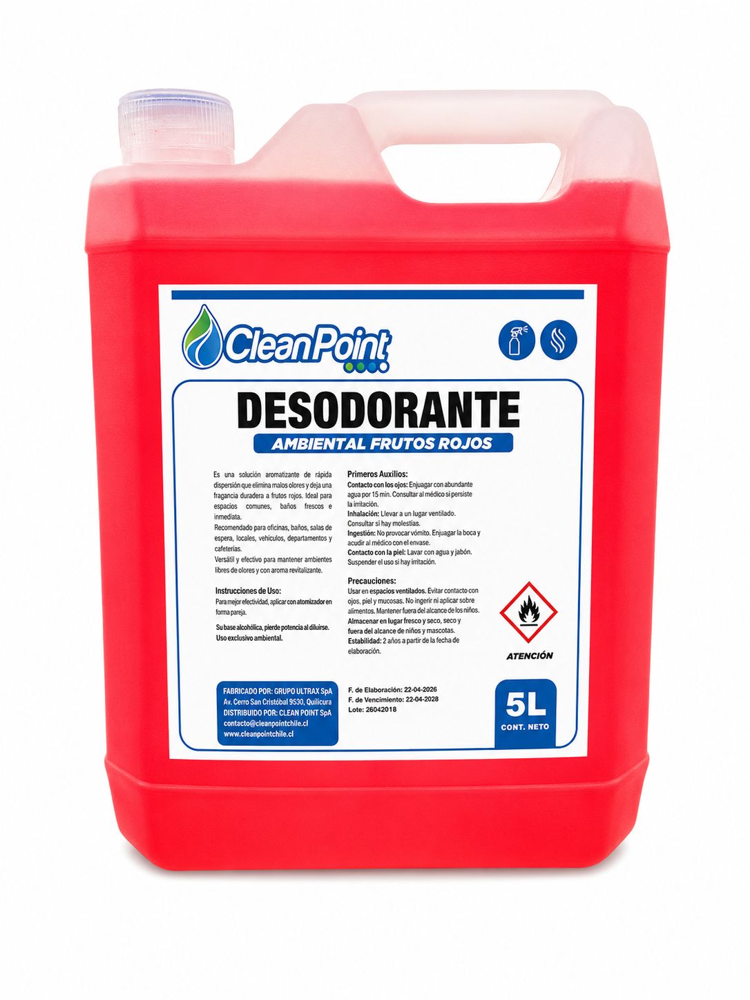 DESODORANTE AMBIENTAL FRUTOS ROJOS ENV 5L
