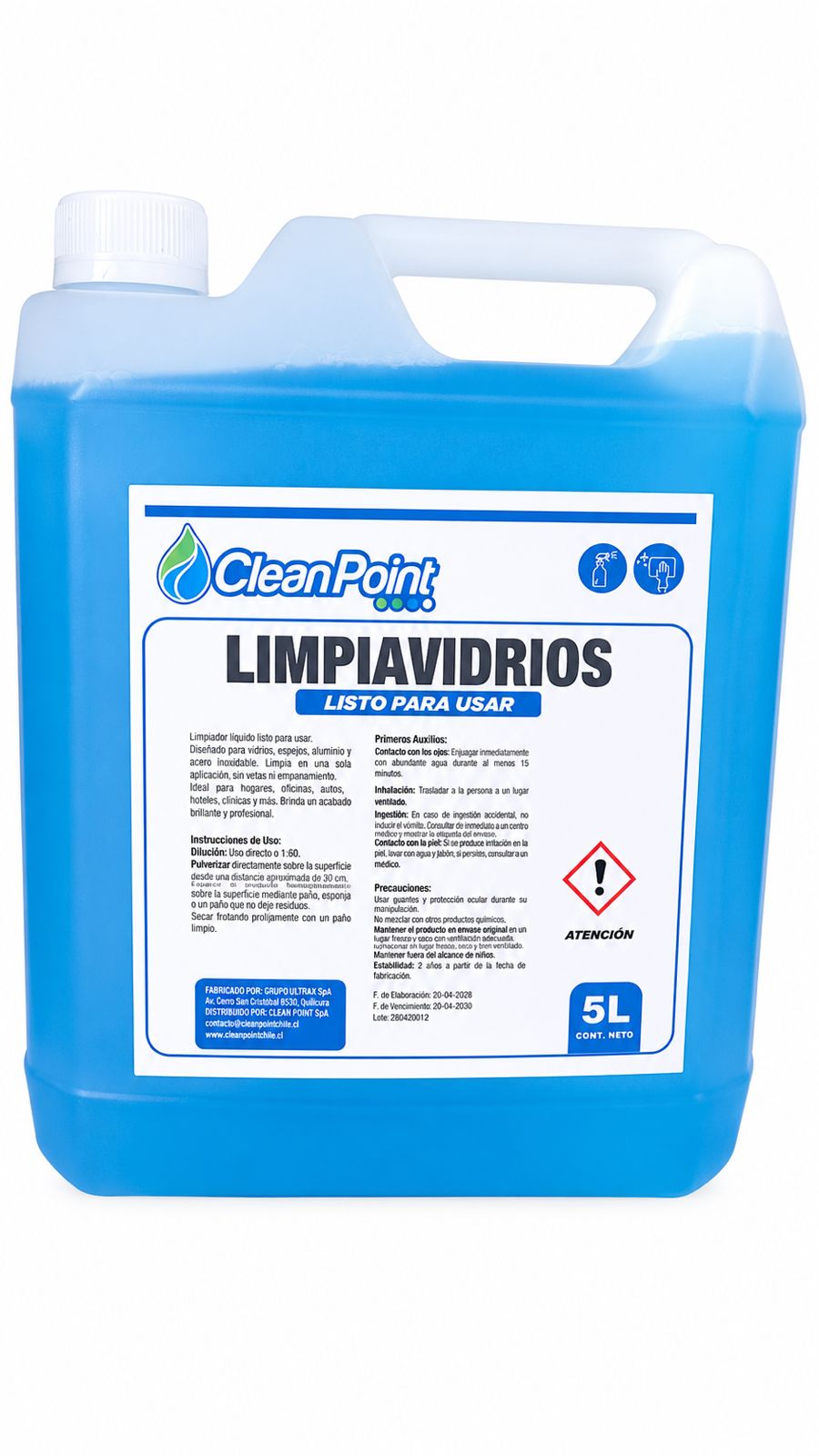 LIMPIA VIDRIOS CONCENTRADO ENV 5L