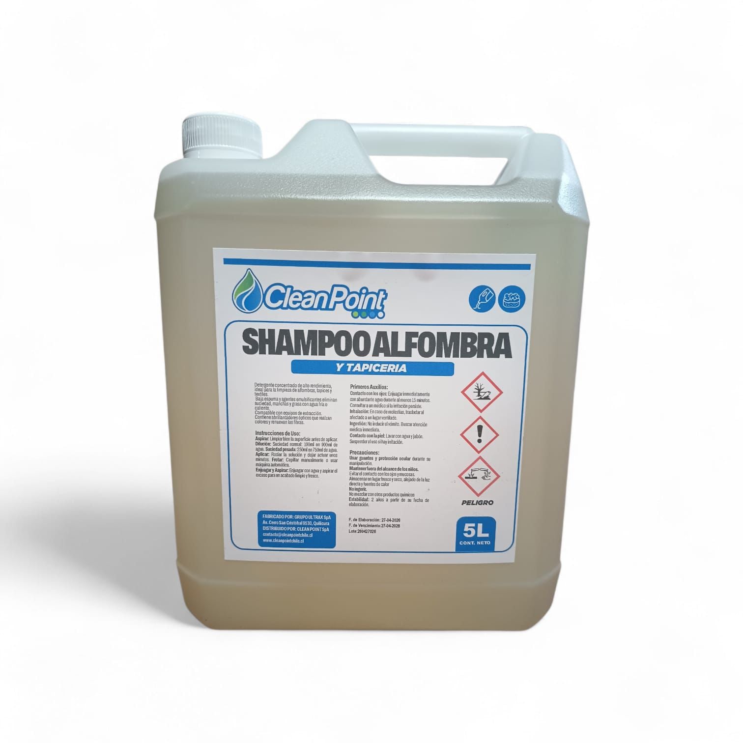 SHAMPOO DE ALFOMBRA Y TAPIZ ESPUMA CONTROLADA ENV 5L