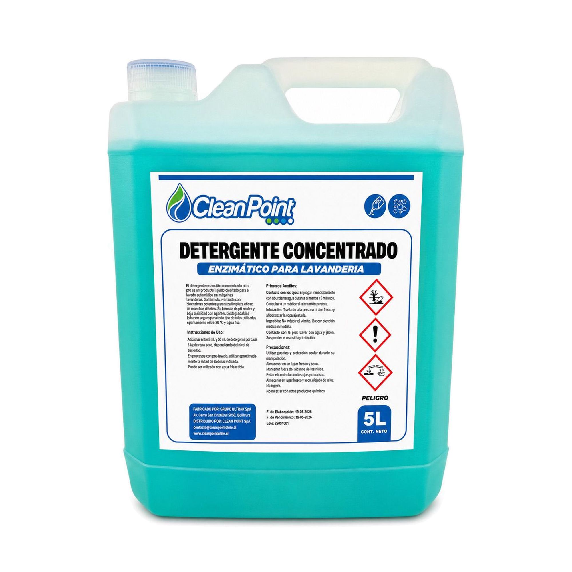 DETERGENTE CONCENTRADO ENZIMÁTICO PARA LAVANDERIA ENV 5L
